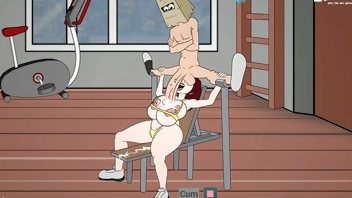 Fuckerman fucks horny gym sluts with big ass