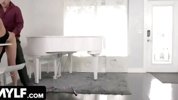 Bustylicious MILF Andi James seduces her stepson and got fucked in the bathroom.She gets wild as she got pounded hard while her huge tits.