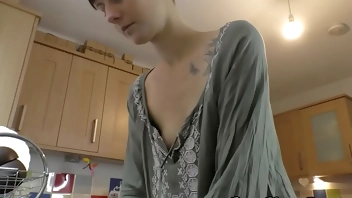 Big tits mature and teens cleaning the house