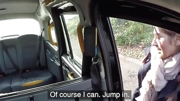 Fake Taxi British babe Sahara Knite gives great deepthroat on backseat