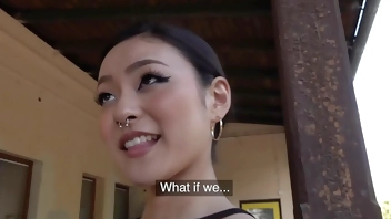 Public Agent Japanese beauty Rae Lil Black fucks for cash