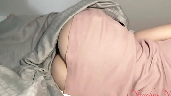 Step-Mom lets me Stay in her Bed because of the Storm Outside