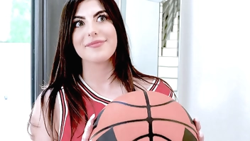 I want to learn how to play basketball with my stepdad, but my goal is to have sex with him, so maybe parading around the kitchen naked can get me what I want