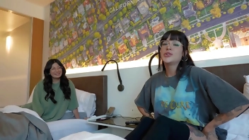 Caught my girlfriend cheating on me with my step sister and covered them in cum - Effy Cutie and Cami Strella