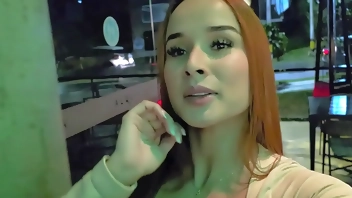 COLOMBIAN TEEN has risky PUBLIC SEX with stranger in a restaurant bathroom! - Abella Olsen