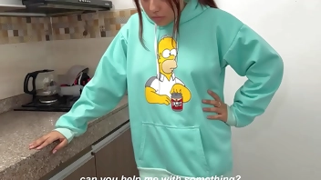 Young neighbor plumber unclogs my pipes - Thiago Lopez & Celeste Alba