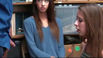 The Security Uard on Duty Fucks the Teens Who Tried to Escape the Store without Paying - Lyftersex