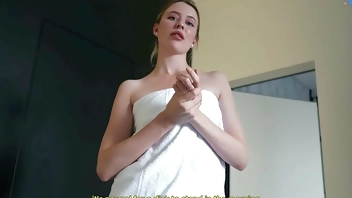 I watched my Stepmom Wash in the Shower and Screwed Up! What Are You Watching!? Fuck me!