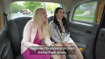 Fake Taxi Two sexy horny babes give the taxi driver a pity fuck