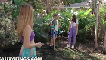 REALITY KINGS - Molly Little Sneaks The Gardener Off For Some Fucking Then Her Stepmom Mandy Waters Joins For A 3some