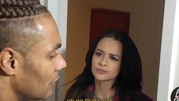 I made up an excuse for my hot neighbor to come over to my house, he just didn't know I wanted his dick (English Subtitles)