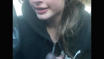 Lesbian bestfriend gives me road head til drinks it