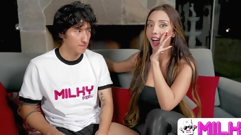 My girlfriend gave me permission to come to the casting! The boy fucks in front of the cameras.