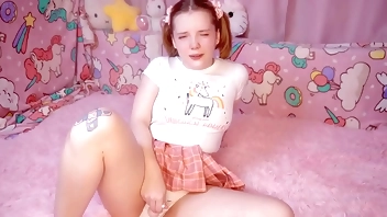 my step DAUGHTER plays with a vibrating lollipop and a BIG DICK