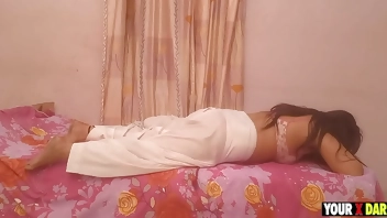 Day 03 Step mother was having back pain, step son fucked her and massaging her