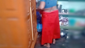 Desi beauty girl bathing in changing dress