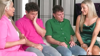 MomSwop - Bombshell Moms Devise a Way to Help their Stepsons Wet Dreams