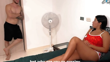 OMG, my stepbrother found out I do porn! Now I become his whore stepsister so that he doesn't tell my secret, I give him a blowjob and let him fuck me, he likes my big tits. I hope no one finds out!