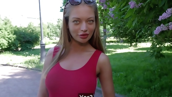 Park Flash: Casting Call Turns into Steamy Fuck With Cute Blondie