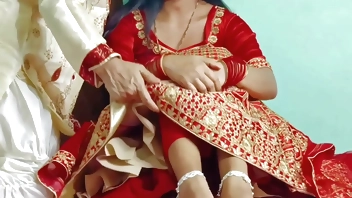 Arrange Marriage Suhagrat Indian Village Culture Frist Night Homemade Newly Married Couple