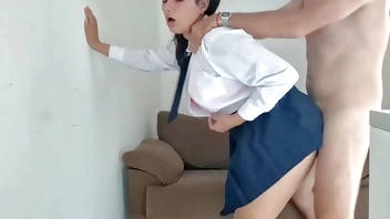 I fail the final exam and fuck my teacher to pass the course