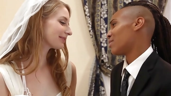 MUST SEE!!! Lesbian XXX wedding night - interracial lesboporno