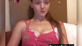 ReneeSakuya reacting to a dick video she was sent of a guy cumming