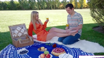 German MILF stepmom on a romantic date with her lovely stepson