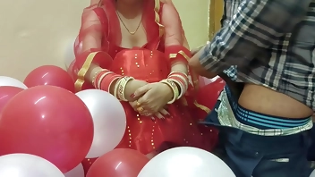 First Night of a Newly Married Desi Beautiful Hot Wife Fucked by Husband in Hindi