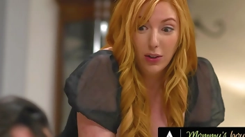 MOMMY'S BOY - All-Natural MILF Lauren Phillips Caught Horny Husband Masturbating With Vacuum Cleaner