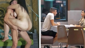 Huge Latina BBW Fucks Him For His Food