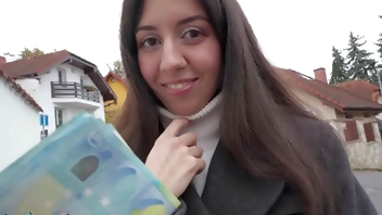 Public Agent Petite Russian Katty West public pick up POV blowjob hardcore fuck with big dick