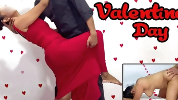 Beautiful Asian Couple Hard Fuck and Cum INSIDE After Dancing Class on Valentines Day - Sri Lanka