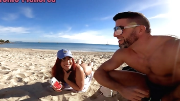 Picking Up A Big ASS CUBAN From The Public BEACH - Rosie Cage