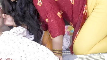 Priya Maid's dirty pussy fucked hard with gaaliyan by maid after deep blowjob. desi hindi sex video