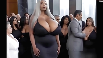 Old grandma have sex with young virgin boy in elevator and give his big dick blowjob (3D/AI/hentai)