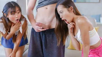 Tiny Asian Teens Learn to Share One Dick Between Them - Thinasian