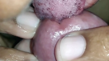 Blow Job with cum on boobs