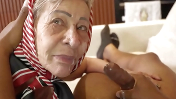 77 Years old grandma ready for bbc anal