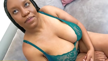 African Casting - Huge Tits Ebony BBW Hard Fucking Big White Cock