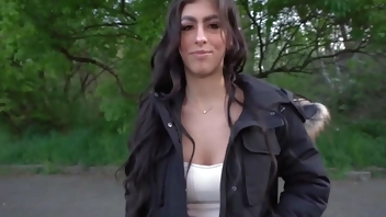 Public Agent Sexy Colombian babe sucks and fucks in public place