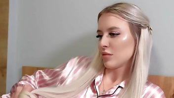 The stepmother shares a bed with her stepson. Fucked my step mother and cum on her face