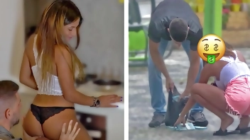 Sexy Brazilian Gold Digger Changes Her Attitude When She Sees His Cash