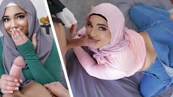 Hijab Teen Has Stepniece Help Live out Some of Her Deepest Fantasies - Hijablust