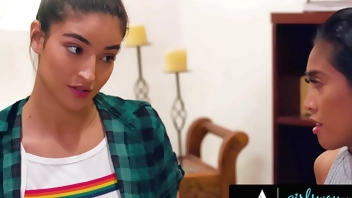 GIRLSWAY - College BFFs Emily Willis & Ember Snow Hard Fuck To Break Their Curse Before Graduation