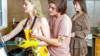 Stepbrother Fucks His Stepsis While She's Studying and Doing Her Chores - Fuckanytime