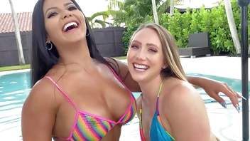 PAWG White Girl AJ Fucks J Mac's Big Dick with Latina Super Star Rose Monroe