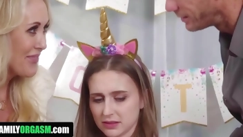 FamilyOrgasm.com ⏩ First Day as a Grown Woman with Stepmom and Stepdad