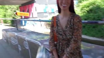 Public Agent Pretty face bubble butt and wet pussy public sex