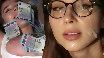 Desperate Student Attempts Crazy Cum Challenge - CASH 4 CUM